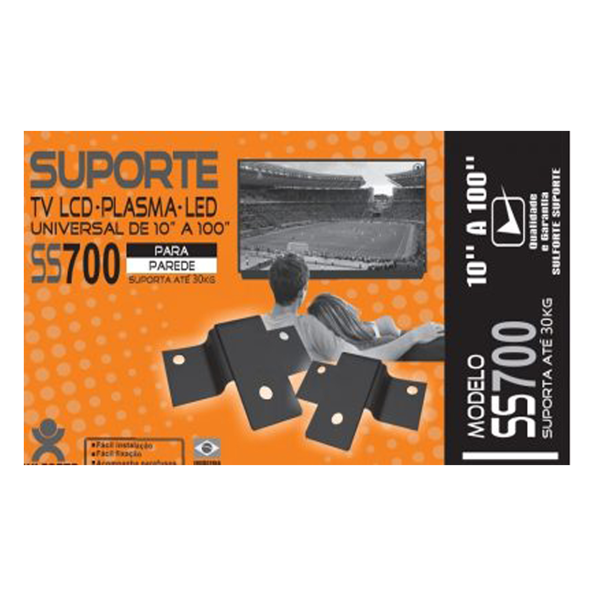 SUPORTE TV UNIVERSAL FERRO SS 700 10 A 100 Z