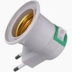 SOQUETE PINO PORTA LAMPADA COM CHAVE